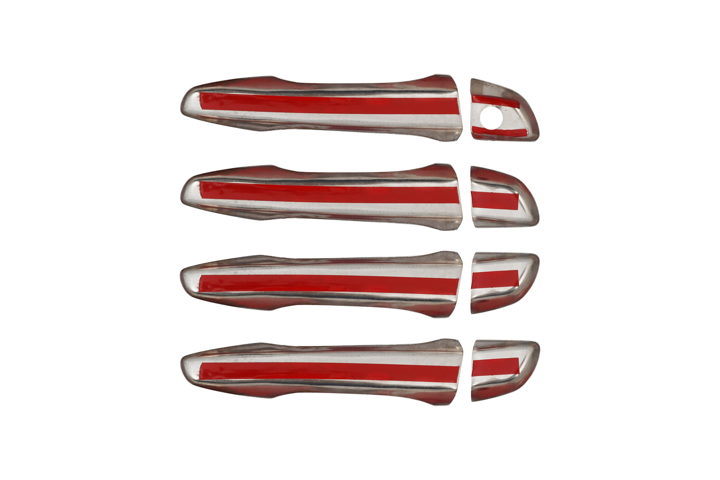 Fiat Doblo III (2022-Present) Stainless Steel Chrome Door Handle Covers - 4 Doors (1 Keyhole)