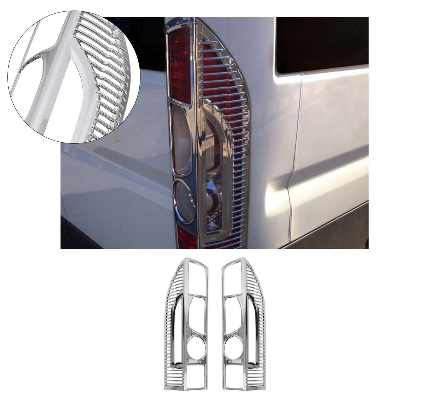 Fiat Ducato (2006-2014) Stainless Steel Chrome Tail Light Frames