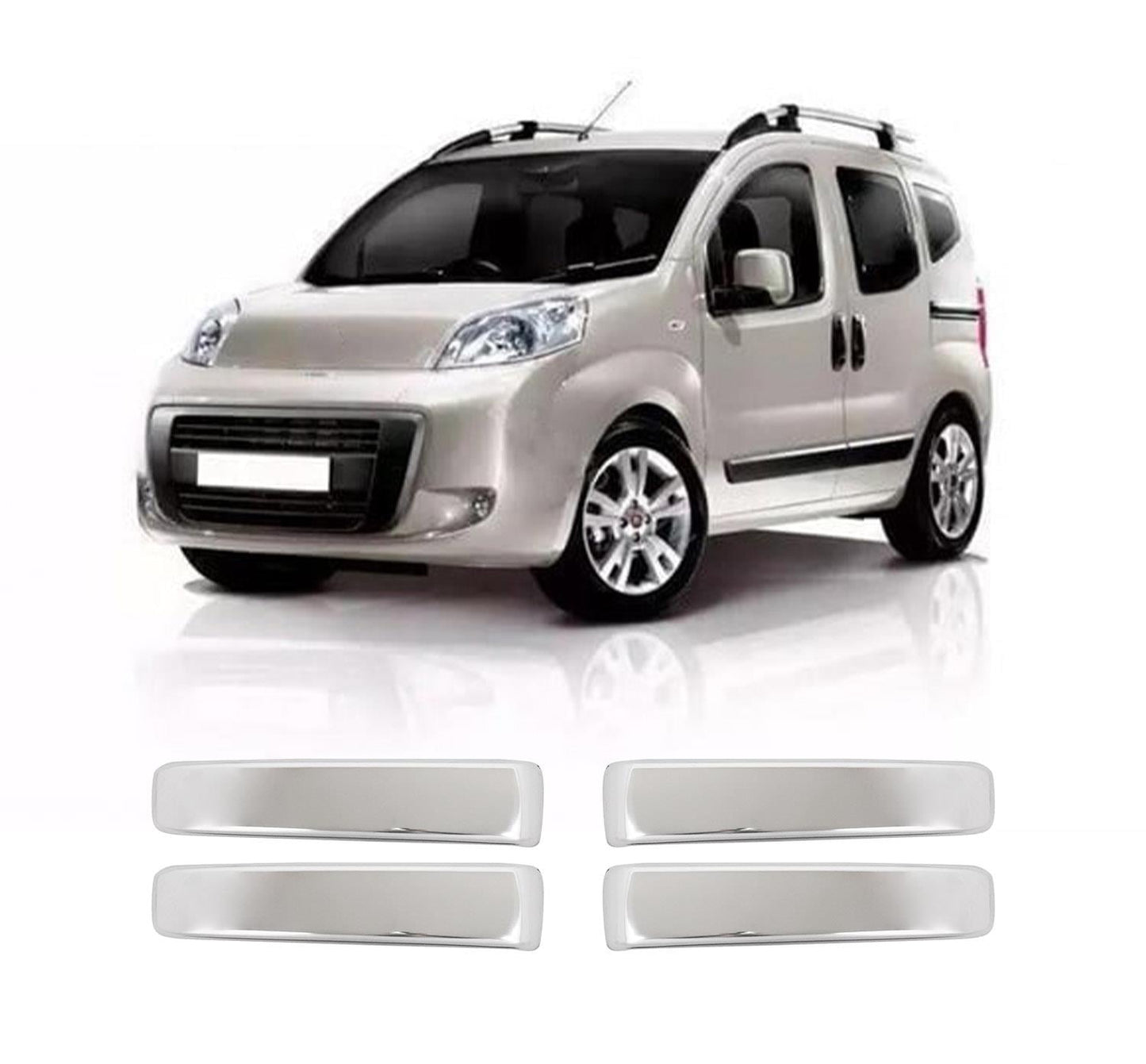 Fiat Fiorino (2007-Present) Stainless Steel Chrome Door Handle Covers - 4 Doors