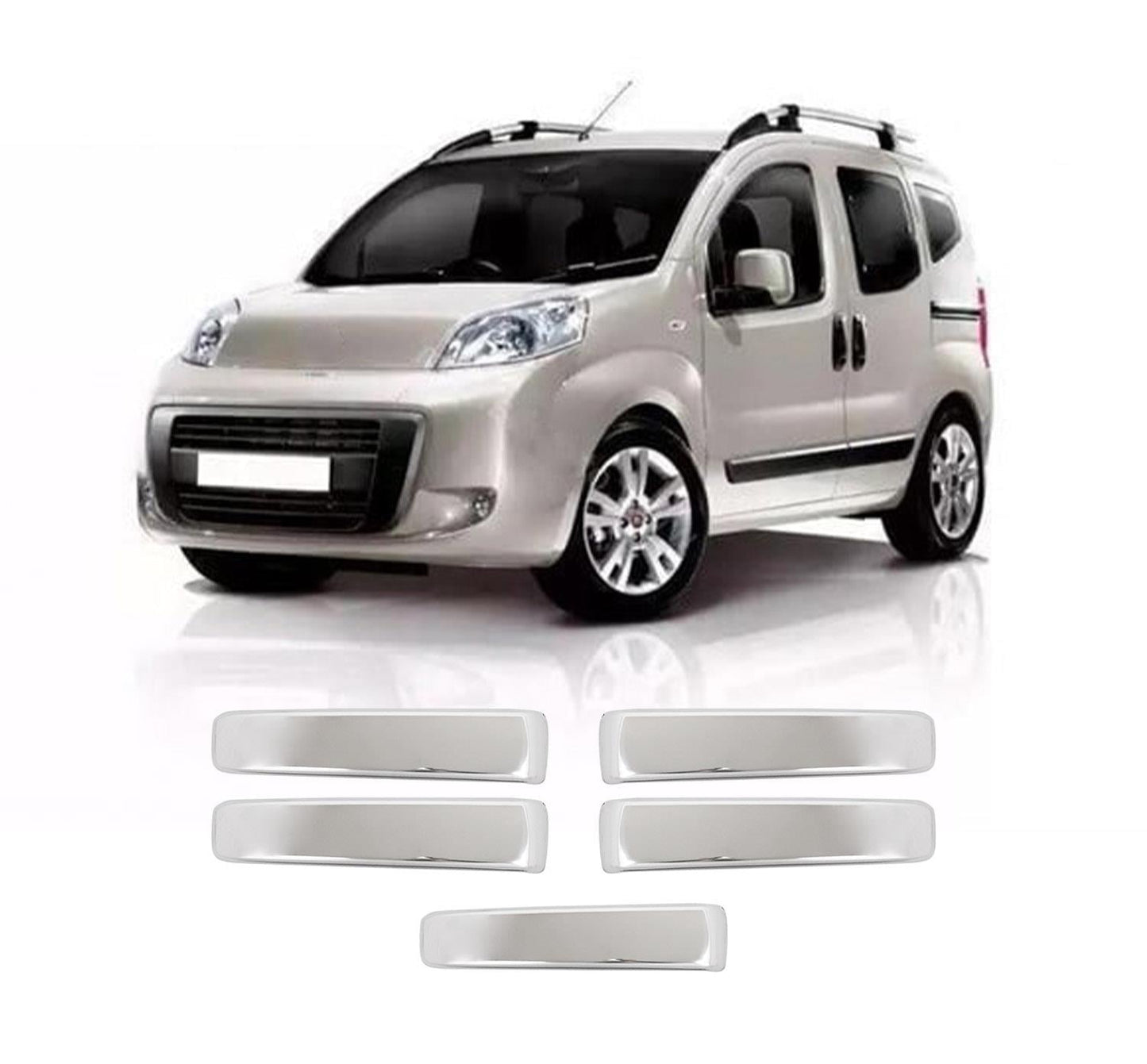 Fiat Fiorino (2007-Present) Stainless Steel Chrome Door Handle Covers - 5 Doors