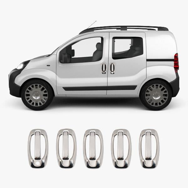 Fiat Fiorino (2007-Present) Stainless Steel Chrome Door Handle Covers (5 Pcs)