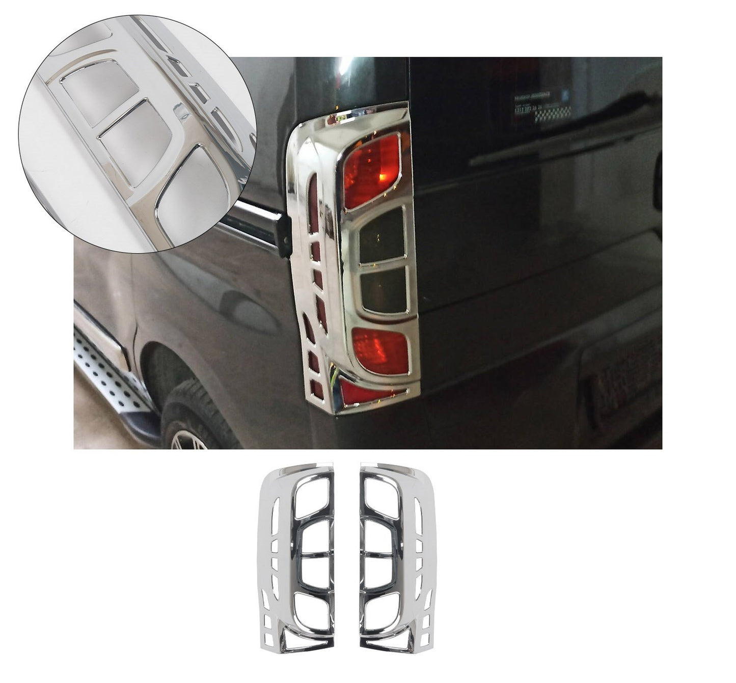 Ford Transit Connect I (2002-2013) Stainless Steel Chrome Tail Light Frames