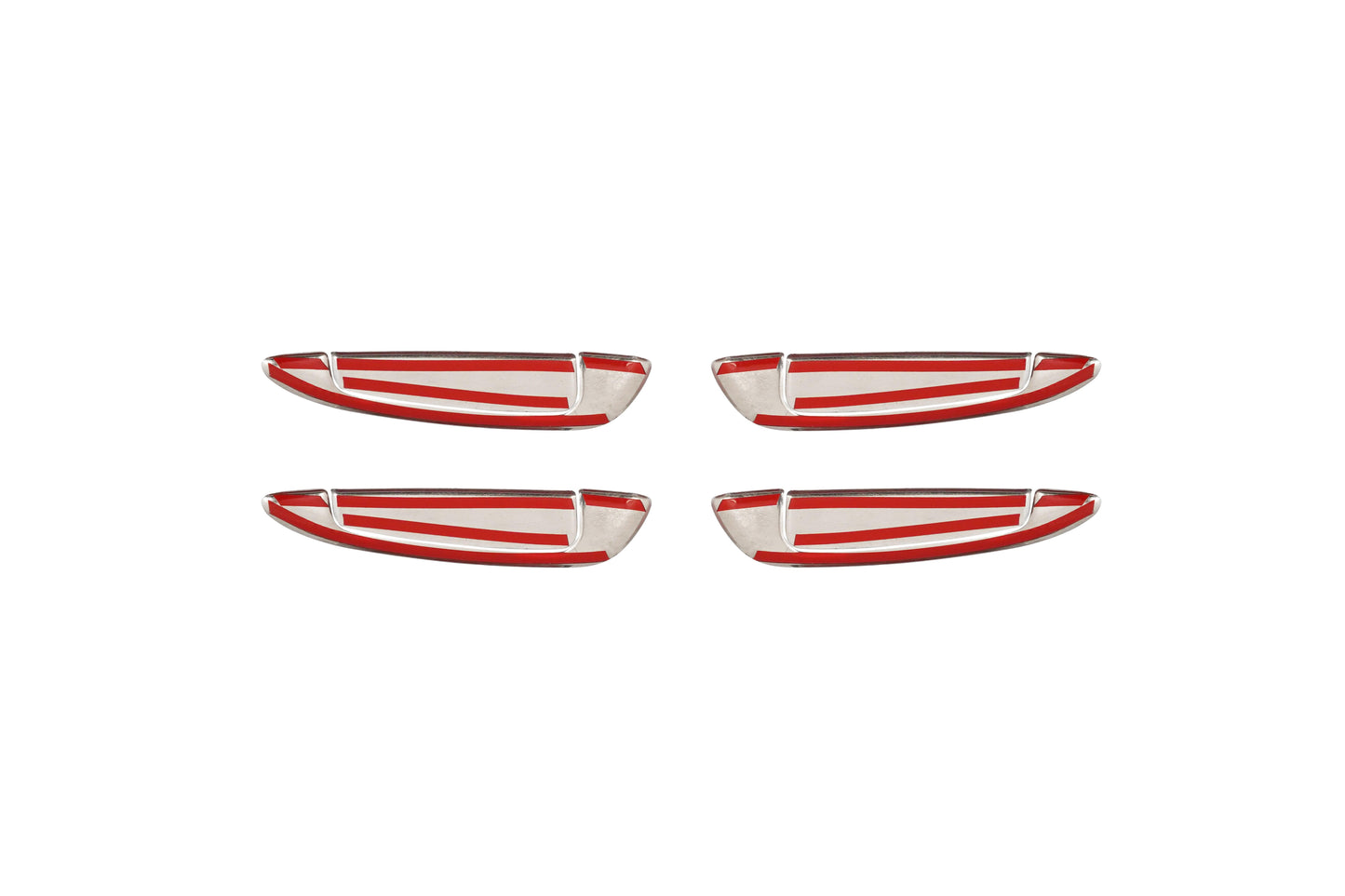 Fiat Linea (2007-2017) Stainless Steel Chrome Door Handle + Bowl Covers Set - 4 Doors (8 Pcs)