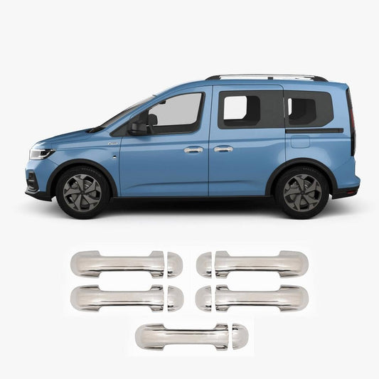 Ford Transit Connect (2002-2009) Stainless Steel Chrome Door Handle Covers - 5 Doors