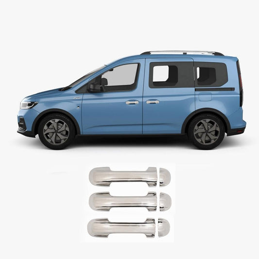 Ford Transit Connect (2009-2014) Stainless Steel Chrome Door Handle Covers - 3 Doors