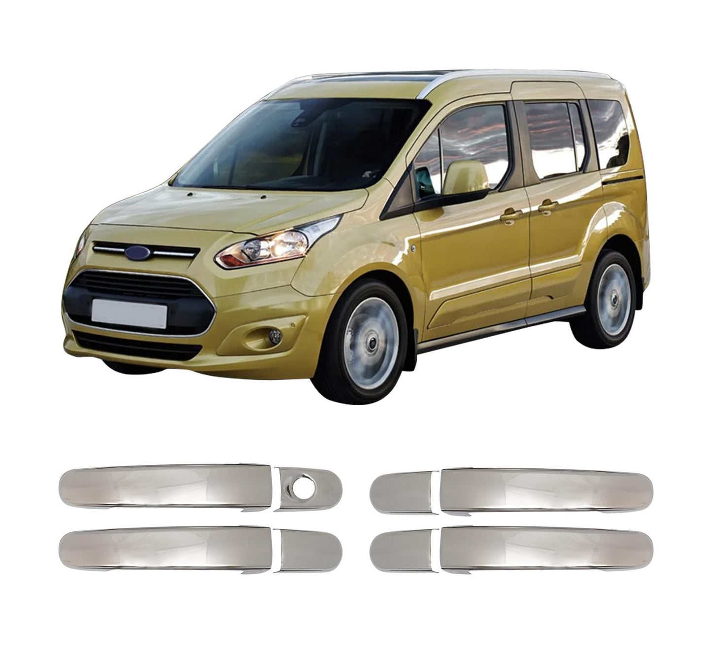 Ford Transit / Tourneo Connect (2014-Present) Stainless Steel Chrome Door Handle Covers - 4 Doors