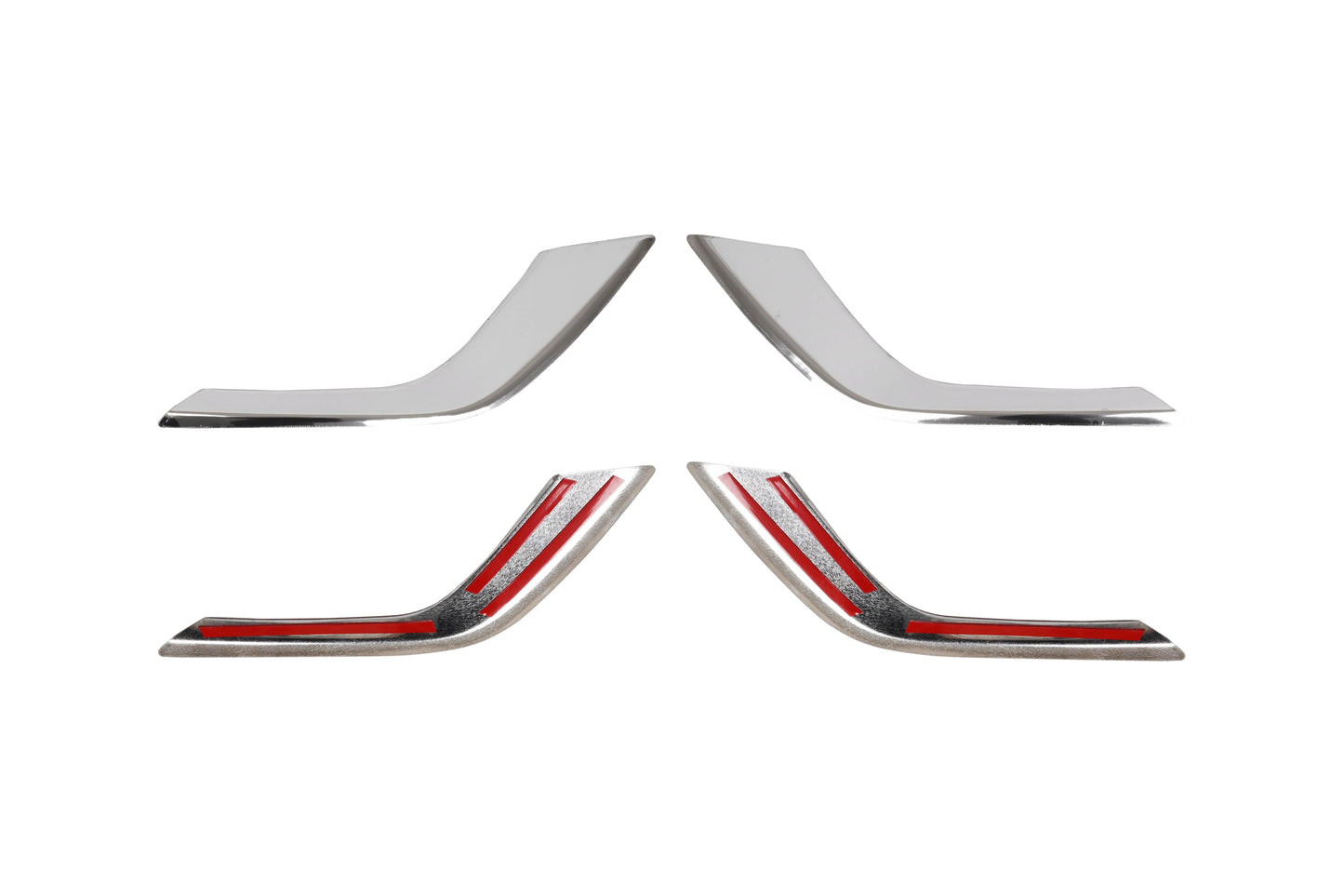 Ford Transit / Tourneo Courier Facelift (2018-Present) Stainless Steel Chrome Front Fog Light Trims - 2 Pieces