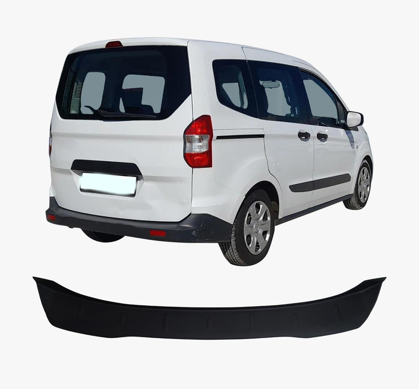Ford Transit Courier (2014-2023) Heavy-Duty Wide ABS Rear Bumper Protector Guard