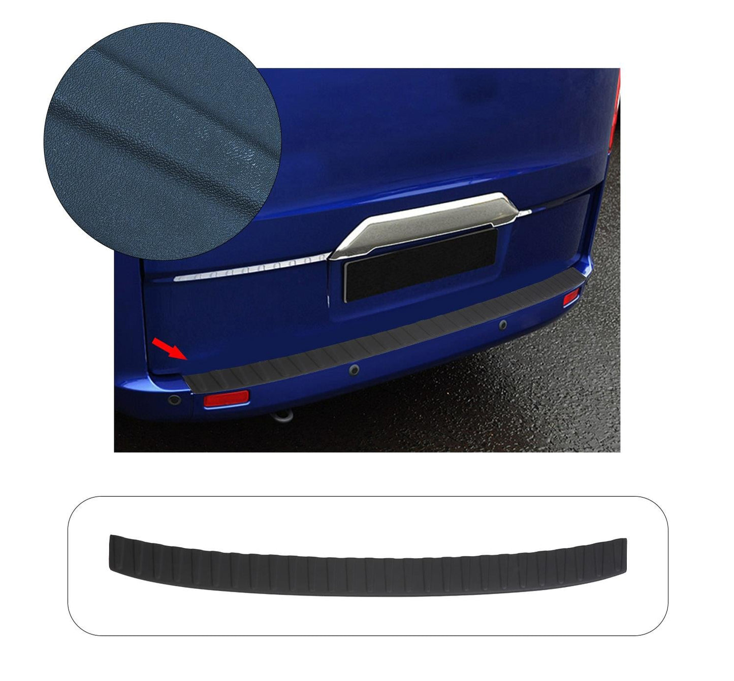 Ford Transit Custom / Tourneo Custom 2012+ Premium ABS Rear Bumper Protector Guard