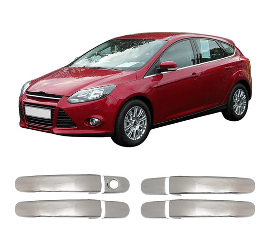 Ford Focus Mk3 / Mk3.5 (2011-2017) Stainless Steel Chrome Door Handle Covers - 4 Doors