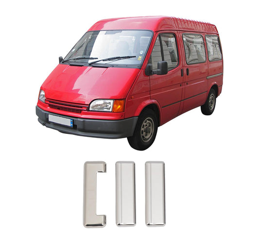 Ford Transit (1998-2003) Stainless Steel Chrome Door Handle Covers - 3 Doors