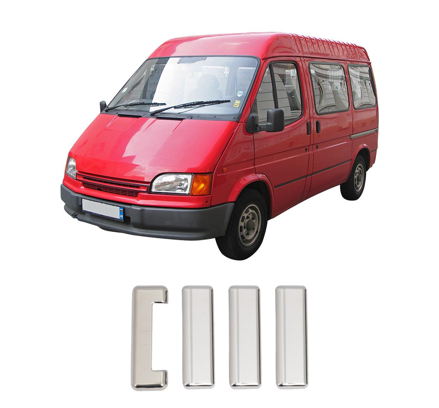 Ford Transit (1998-2003) Stainless Steel Chrome Door Handle Covers - 4 Doors