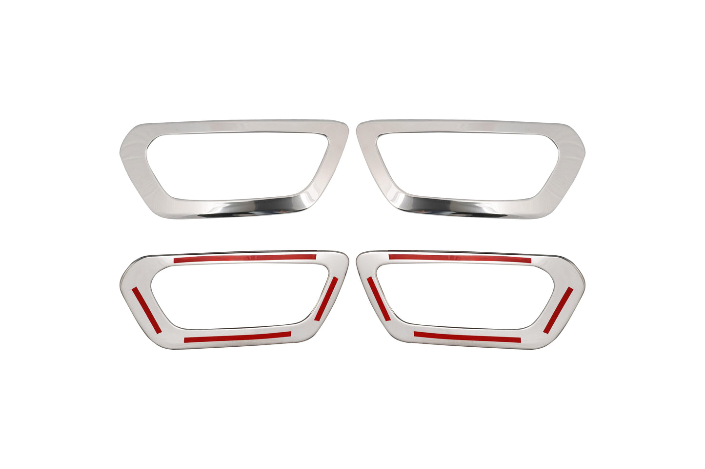 Ford Transit (2020-Present) Stainless Steel Chrome Front Fog Light Trims - 2 Pieces