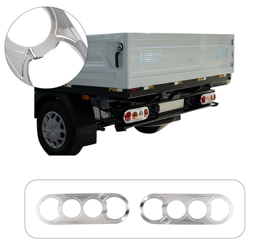 Ford Transit Chassis Cab / Pickup (2007-2019) Stainless Steel Chrome Tail Light Frames