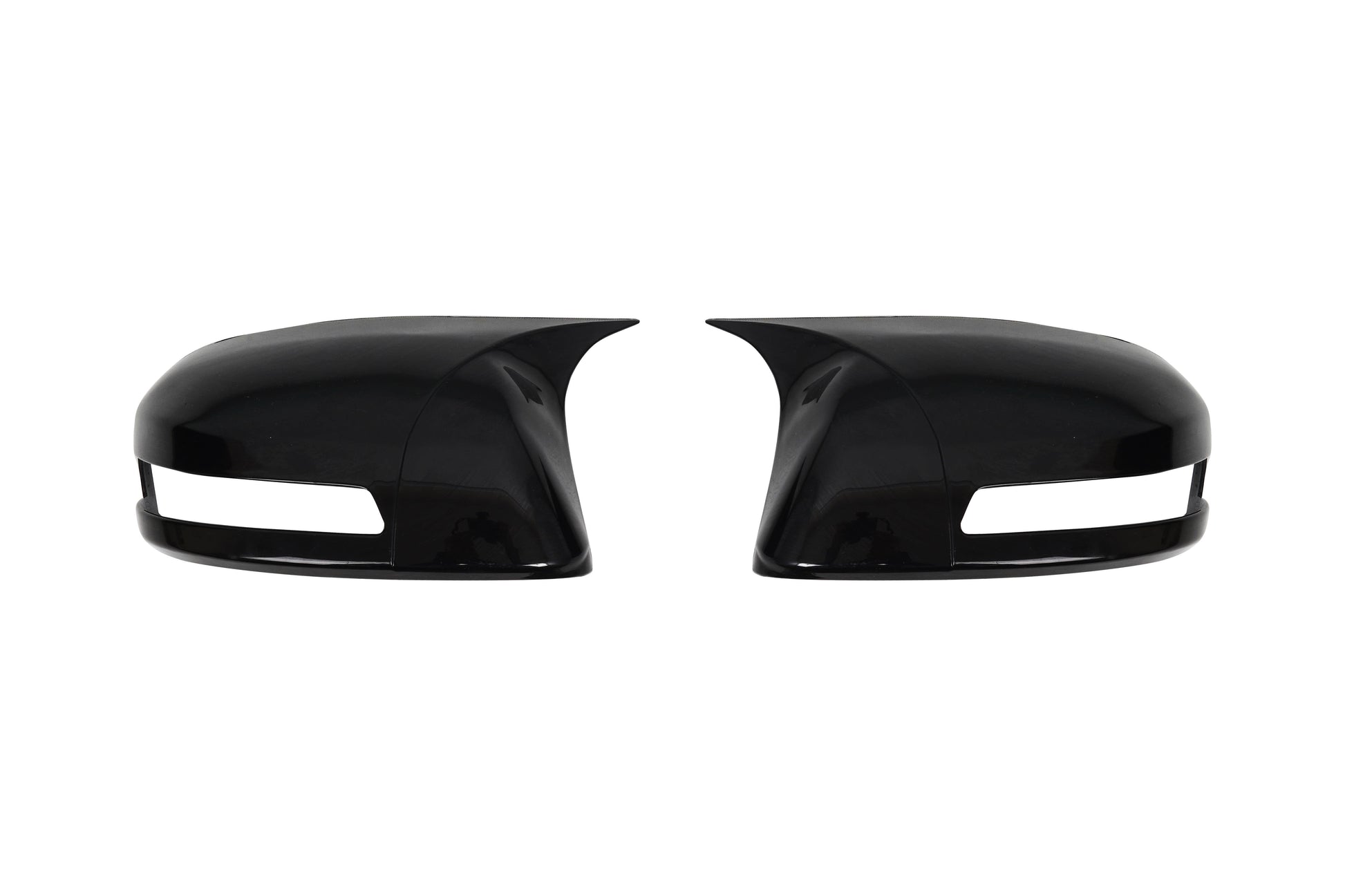 Black bat style side mirror covers for Honda Civic FB7