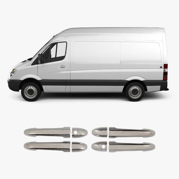 Mercedes Sprinter W906 (2006-2018) Stainless Steel Chrome Door Handle Covers Set