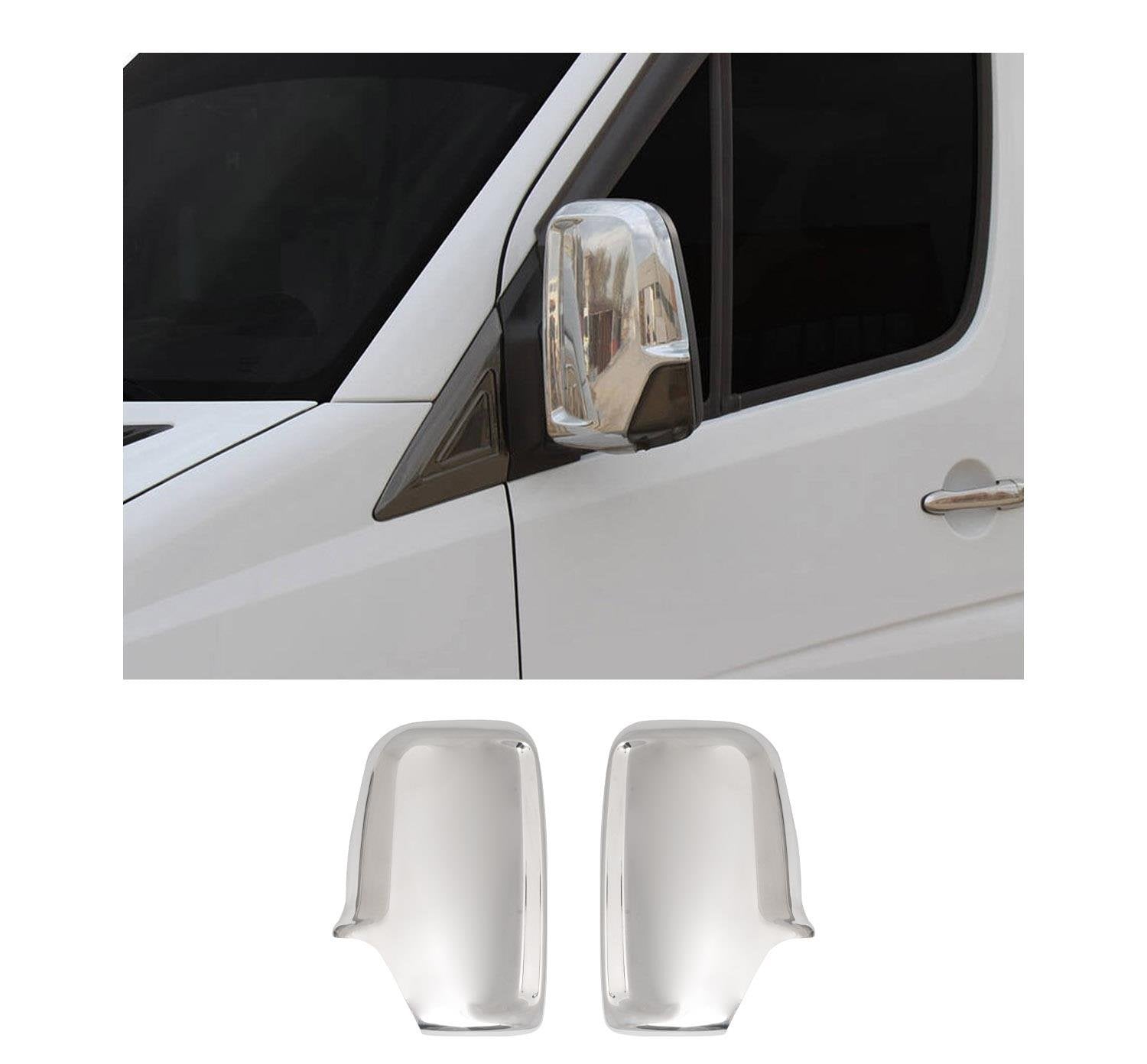 Chrome stainless steel side mirror covers for Mercedes-Benz Sprinter W906