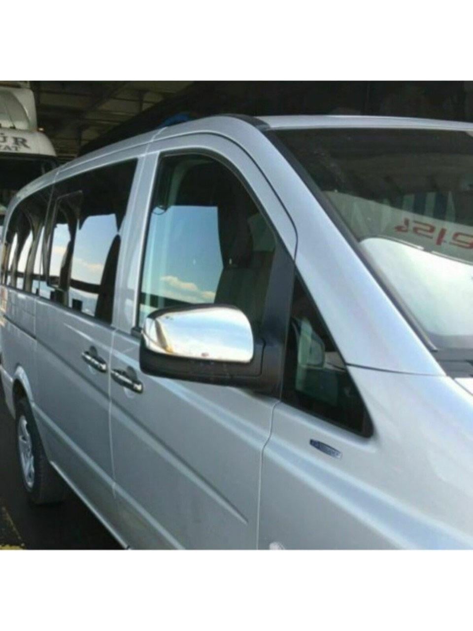 Chrome stainless steel side mirror covers for Mercedes-Benz Vito W639