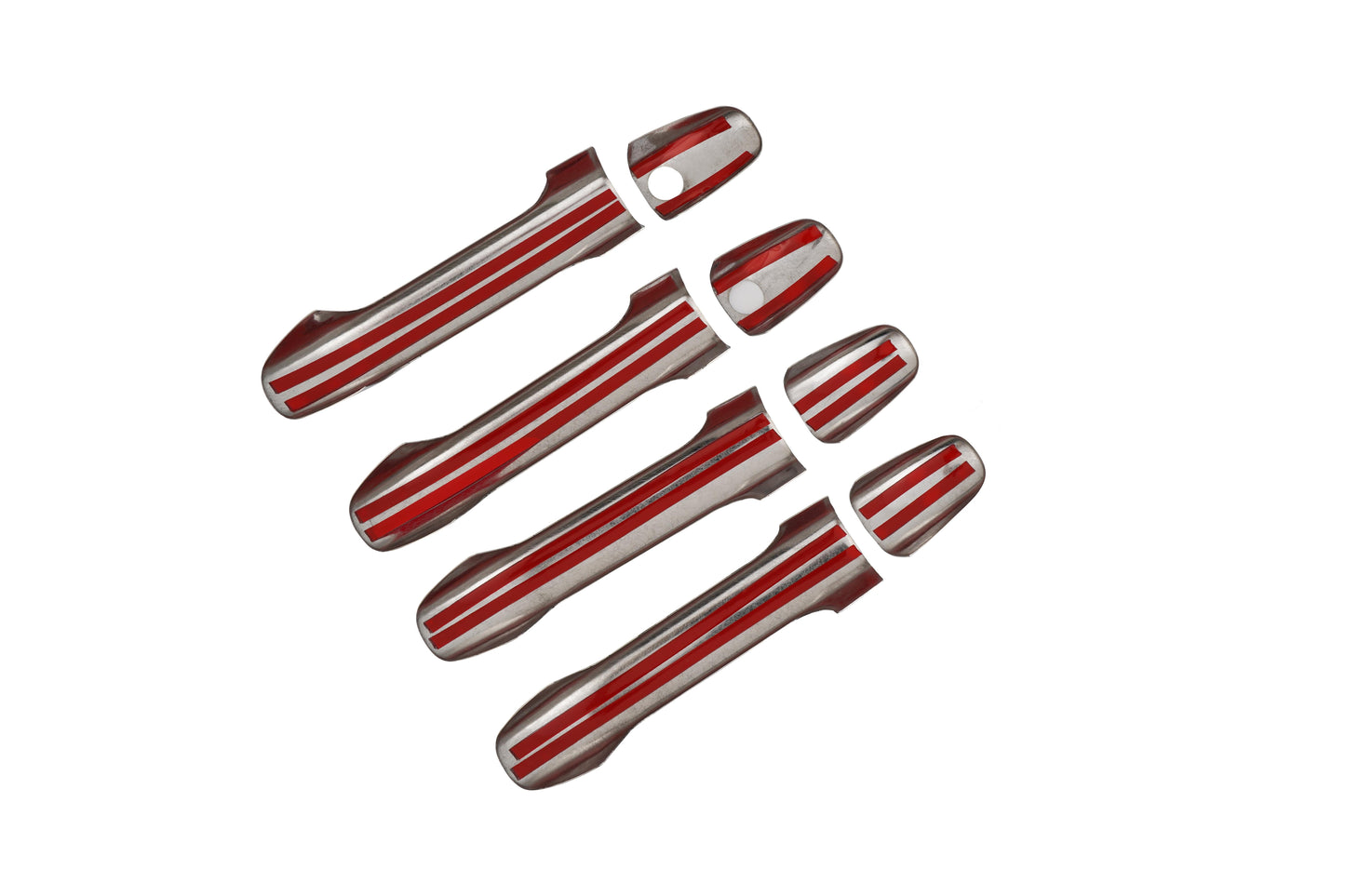 Mercedes Vito W447 (2014-Present) Stainless Steel Chrome Door Handle Covers - 4 Doors (2 Keyholes)