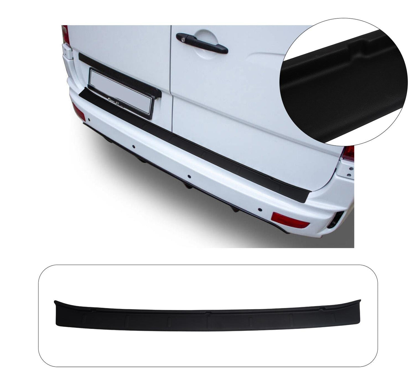 Mercedes-Benz Sprinter W907 / W910 (2018-2024) Heavy-Duty Wide ABS Rear Bumper Protector Guard