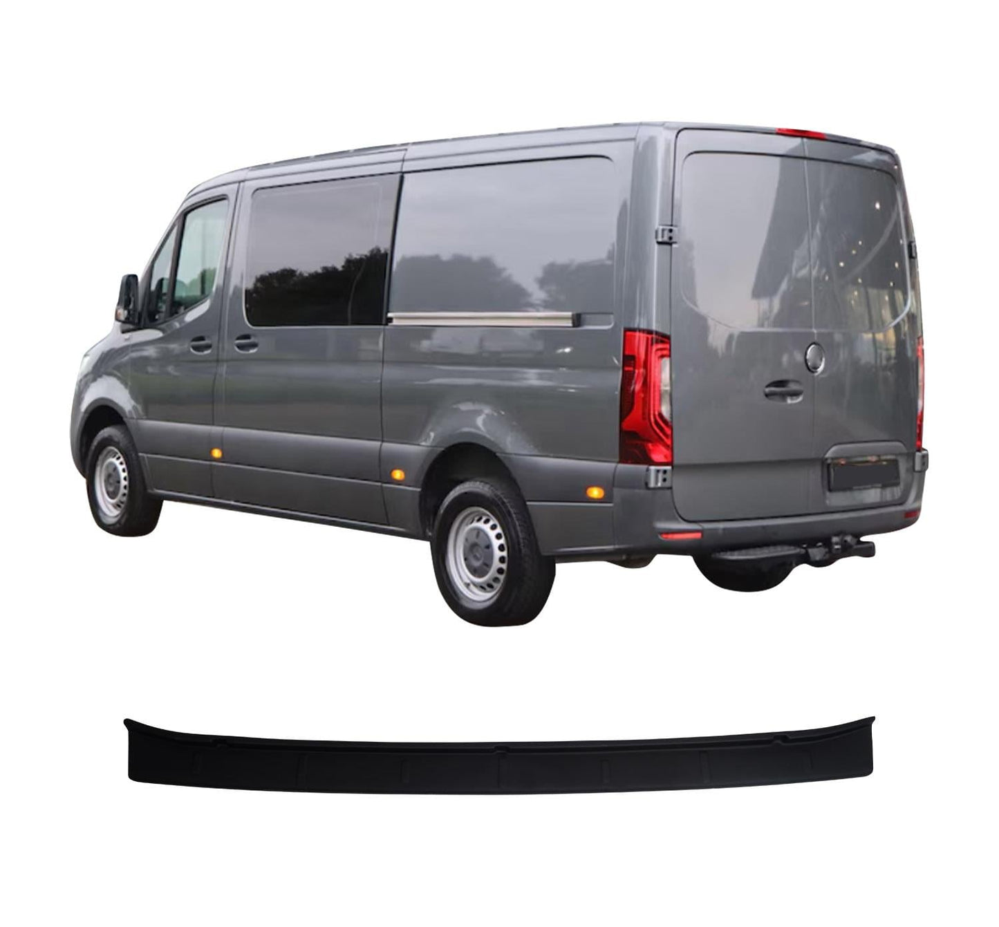 Mercedes-Benz Sprinter W907 / W910 (2018-Present) Heavy-Duty Wide ABS Rear Bumper Protector Guard