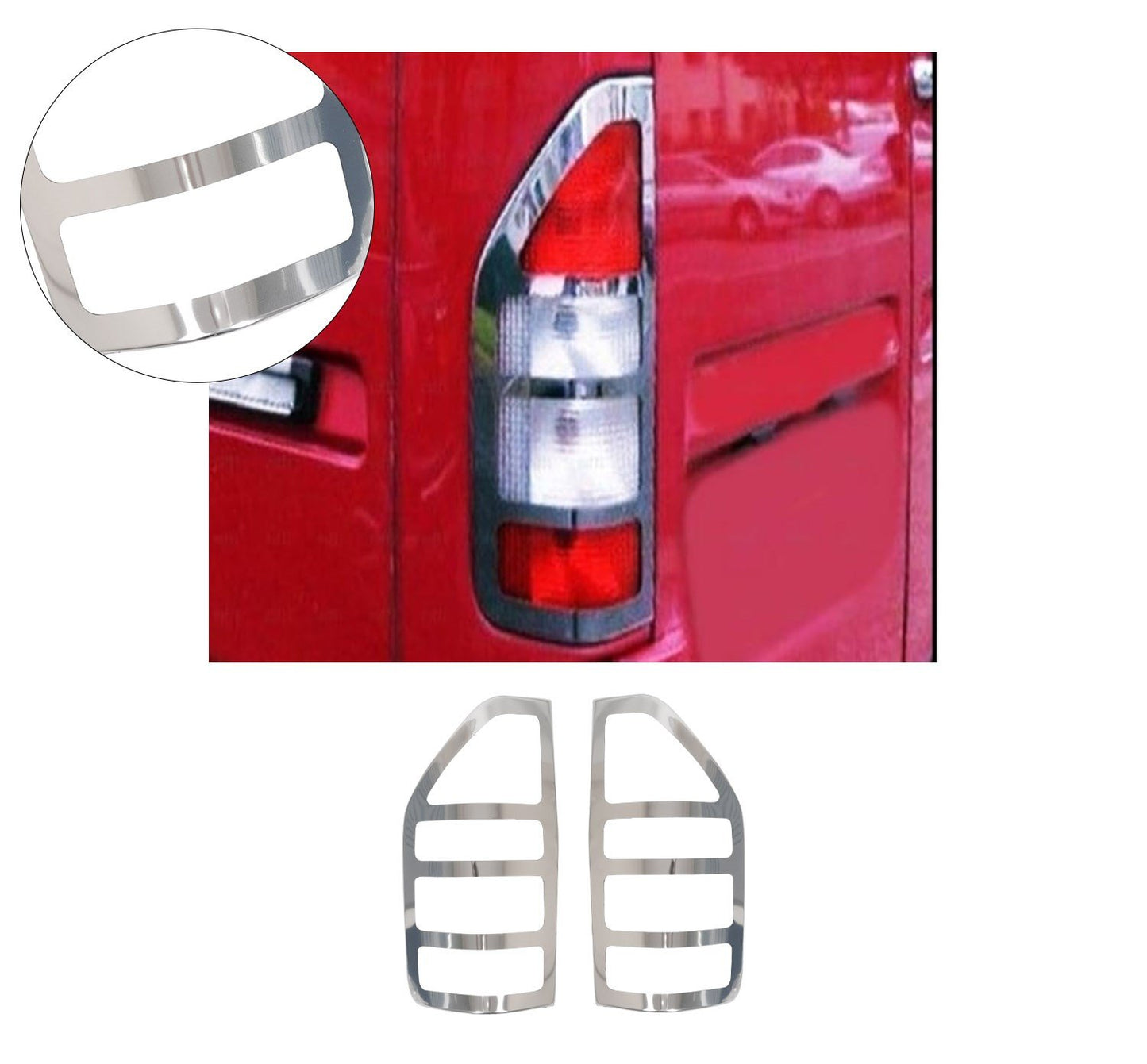 Mercedes-Benz Sprinter W901 (1998-2006) Stainless Steel Chrome Tail Light Frames