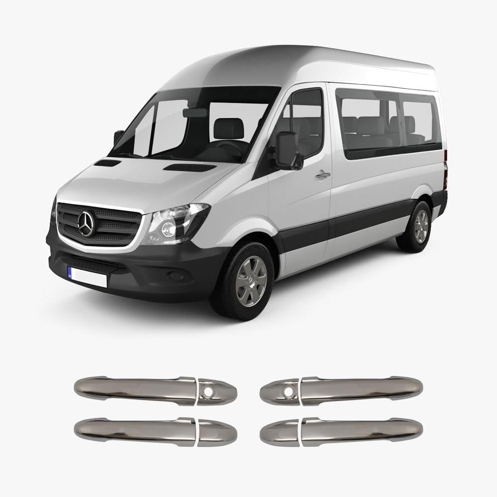 Mercedes-Benz Sprinter W906 (2006-2018) Stainless Steel Chrome Door Handle Covers - 4 Doors