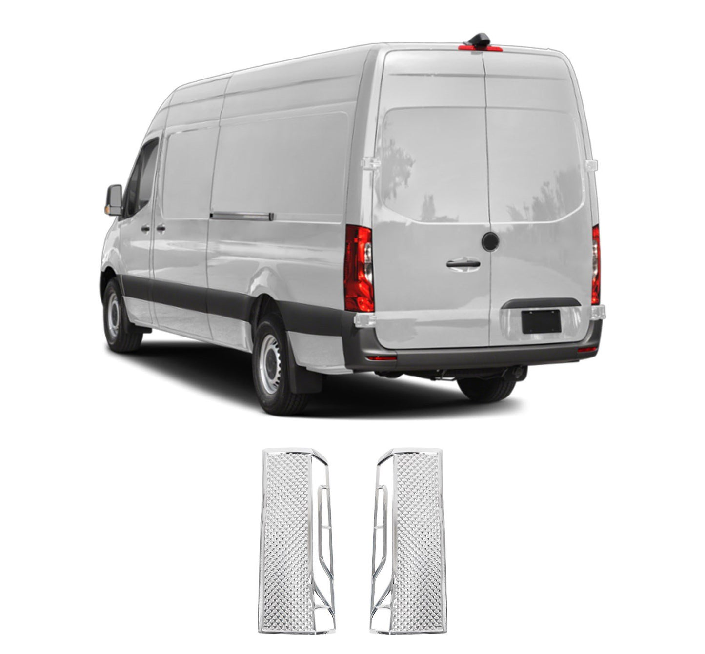 Mercedes-Benz Sprinter W907 (2018-Present) Stainless Steel Chrome Tail Light Frames