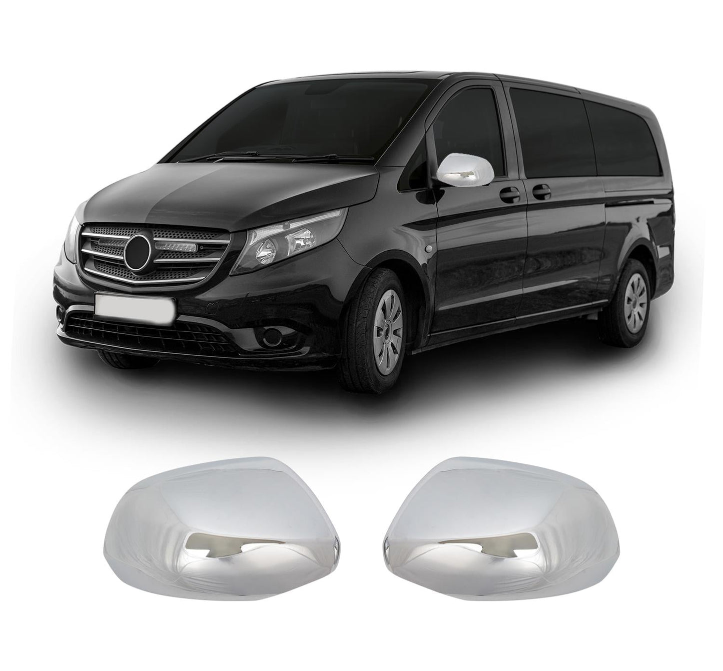 Mercedes-Benz Vito W447 2015 ABS chrome mirror cover overlay