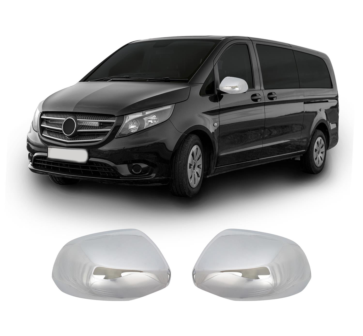 Mercedes-Benz Vito W447 2015 ABS chrome mirror cover overlay