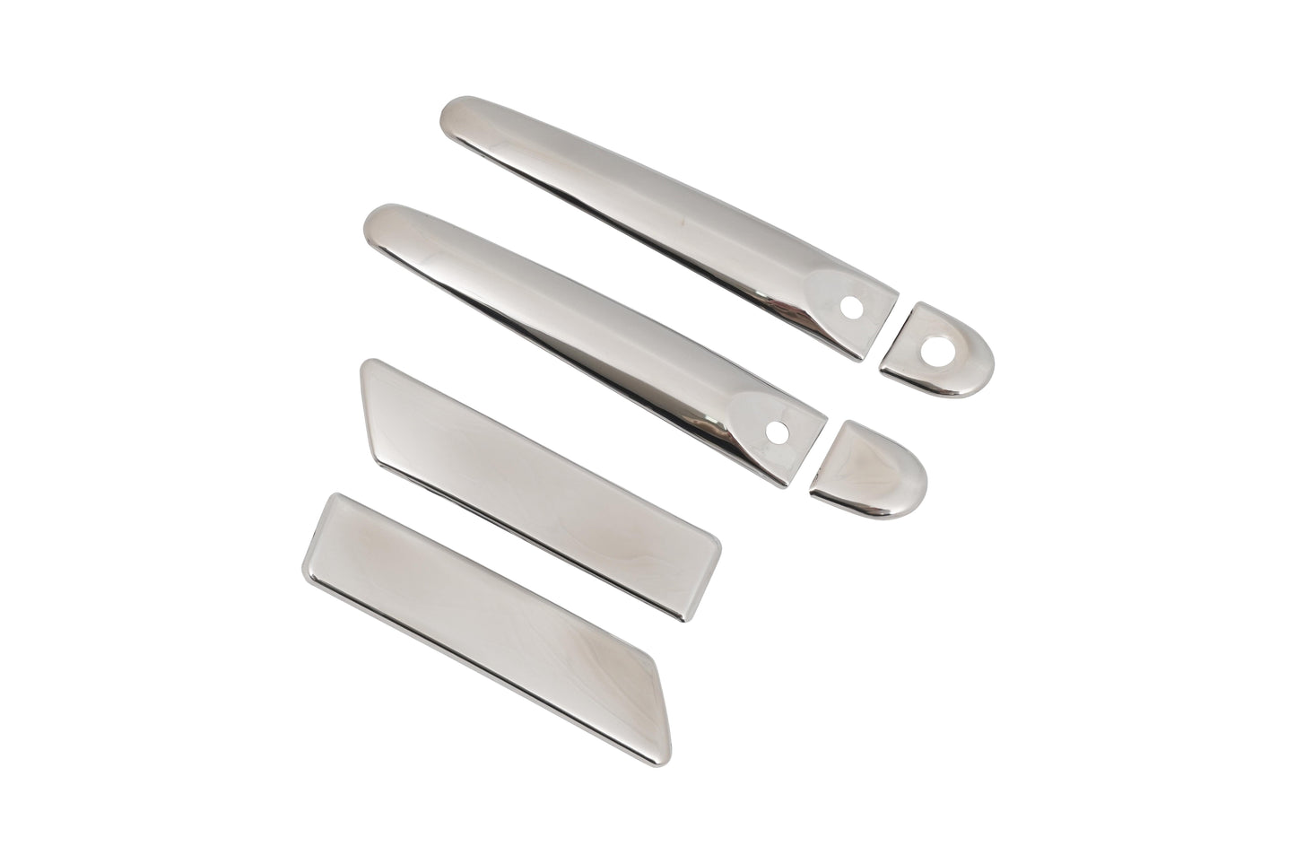 Nissan Juke Mk1 (2010-2019) Stainless Steel Chrome Door Handle Covers - 4 Doors Set (With Keyless Entry Sensor Cutouts)