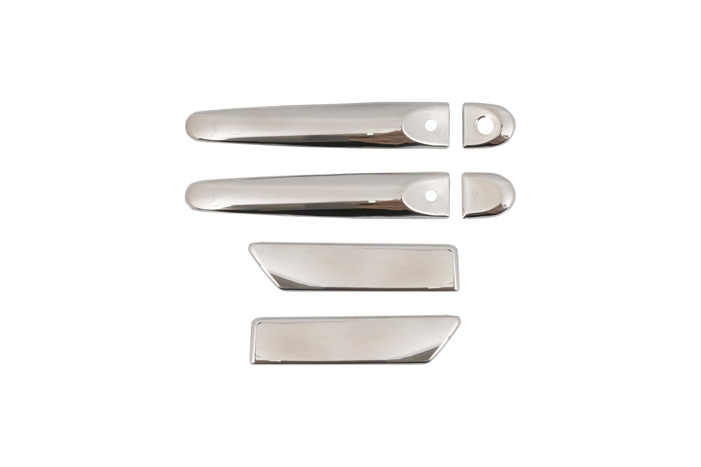 Nissan Juke Mk1 (2010-2019) Stainless Steel Chrome Door Handle Covers - 4 Doors Set (With Keyless Entry Sensor Cutouts)