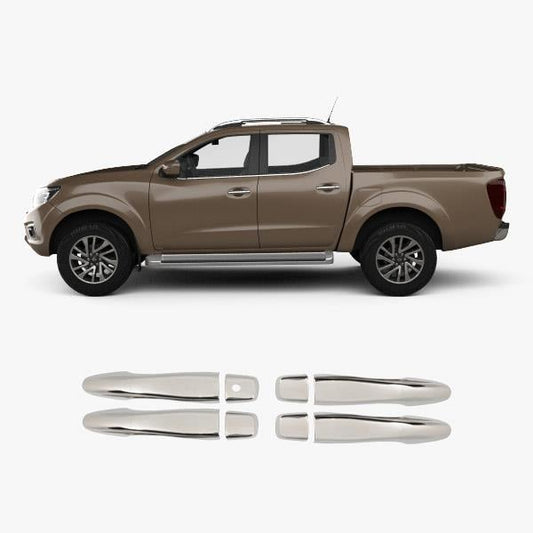 Nissan Navara NP300 (2015-Present) Stainless Steel Chrome Door Handle Covers - 4 Pieces