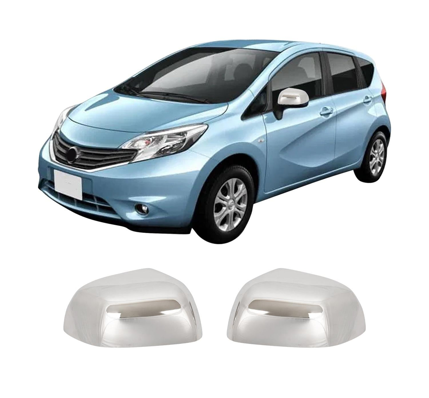 Nissan Note 2012 stainless steel mirror cover overlay