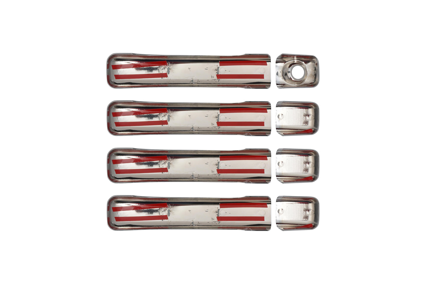 Nissan NV400 (2010-Present) Stainless Steel Chrome Door Handle Covers - 4 Doors / 8 Pieces (1 Keyhole)