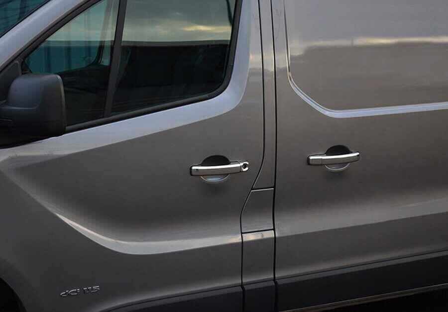 Nissan NV400 (2010-Present) Stainless Steel Chrome Door Handle Covers - 4 Doors / 8 Pieces (1 Keyhole)