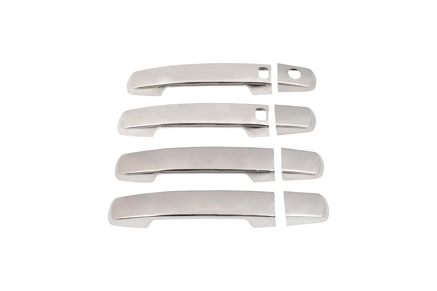 Nissan Qashqai J10 (2007-2013) Stainless Steel Chrome Door Handle Covers - 4 Doors (Dual Keyholes)