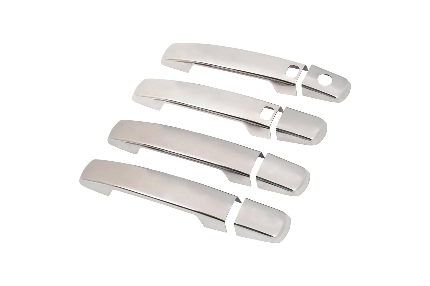 Nissan Qashqai J10 (2007-2013) Stainless Steel Chrome Door Handle Covers - 4 Doors (Dual Keyholes)