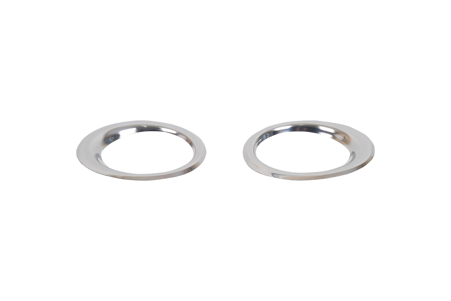 Nissan Qashqai J10 Facelift (2010-2013) Stainless Steel Chrome Front Fog Light Trims - 2 Pieces