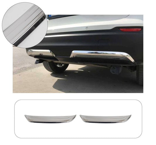 Nissan Qashqai J11 (2014-2021) Stainless Steel Chrome Rear Bumper Exhaust Trims