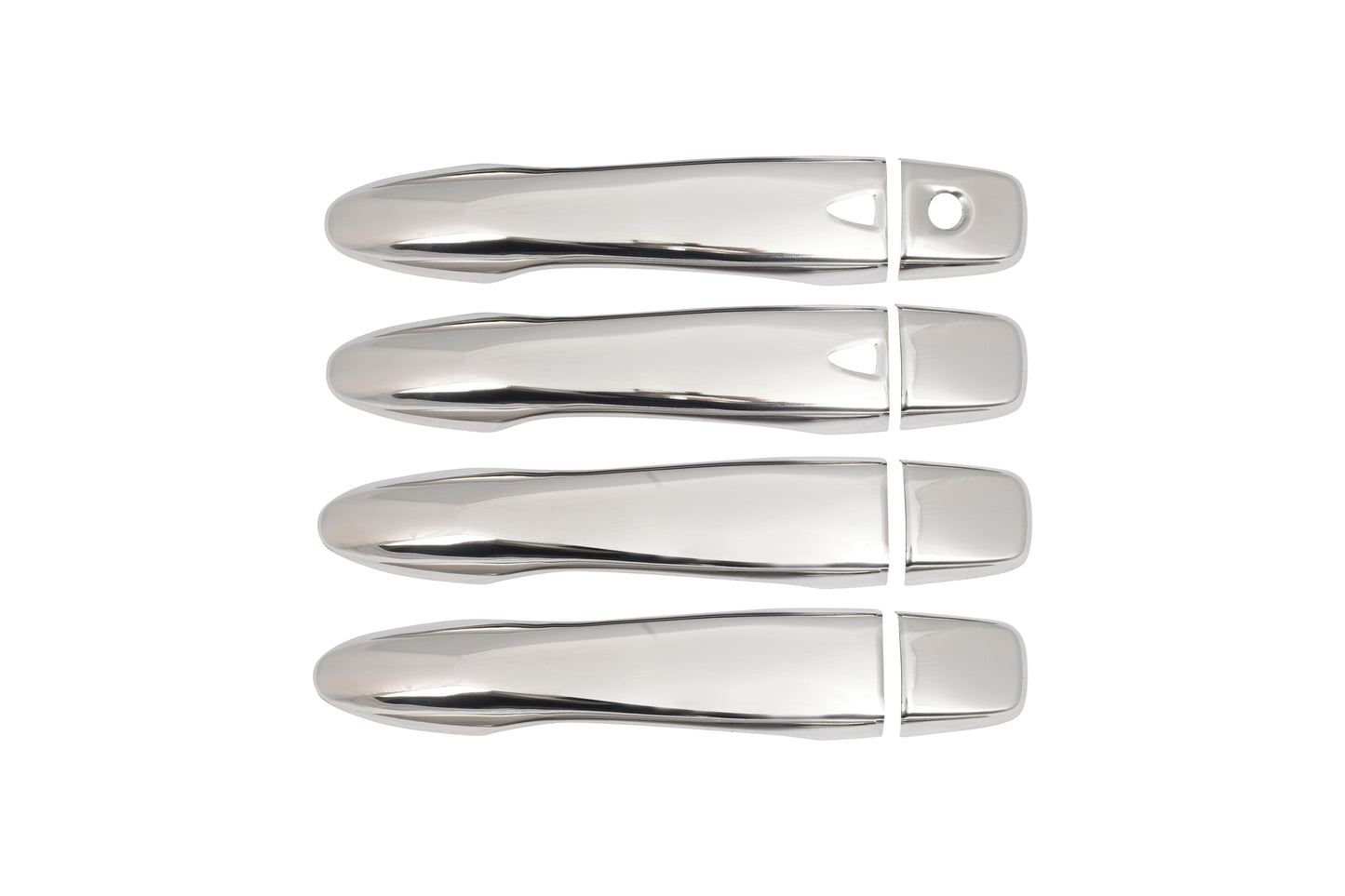 Nissan Qashqai J11 (2014-2021) Stainless Steel Chrome Door Handle Covers - 4 Doors Set (With Keyless Entry Sensor Cutouts)