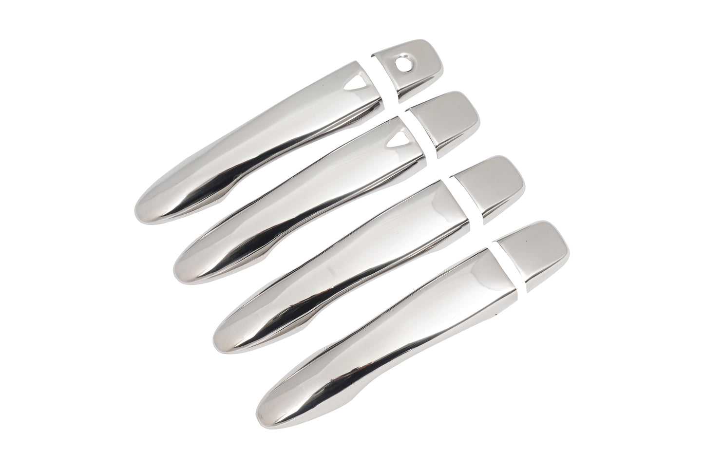 Nissan Qashqai J11 (2014-2021) Stainless Steel Chrome Door Handle Covers - 4 Doors Set (With Keyless Entry Sensor Cutouts)