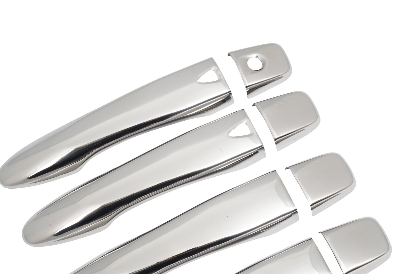 Nissan Qashqai J11 (2014-2021) Stainless Steel Chrome Door Handle Covers - 4 Doors Set (With Keyless Entry Sensor Cutouts)