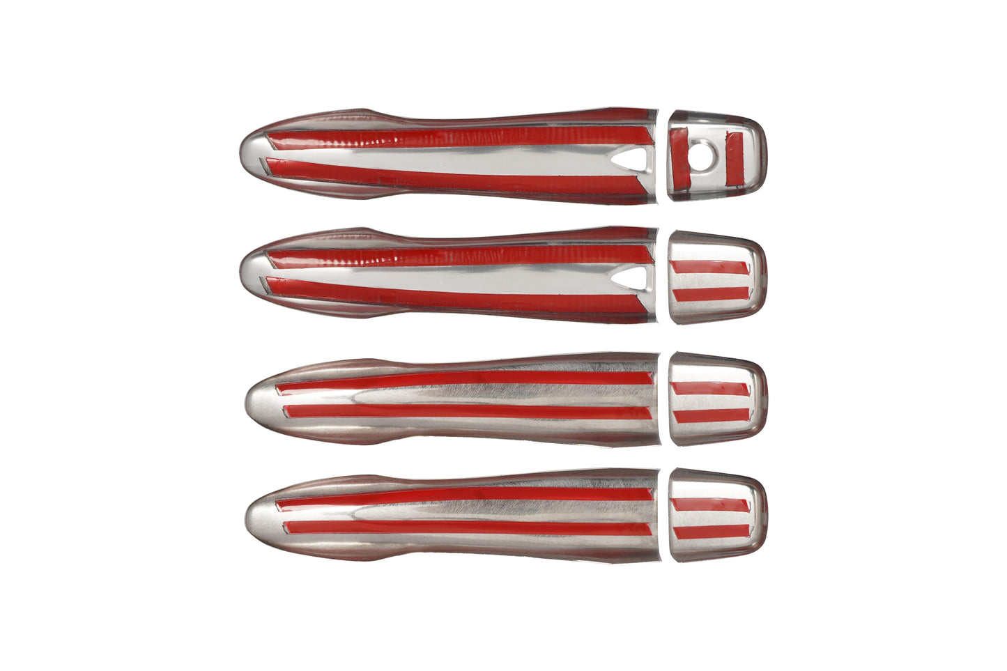 Nissan Qashqai J11 (2014-2021) Stainless Steel Chrome Door Handle Covers - 4 Doors Set (With Keyless Entry Sensor Cutouts)