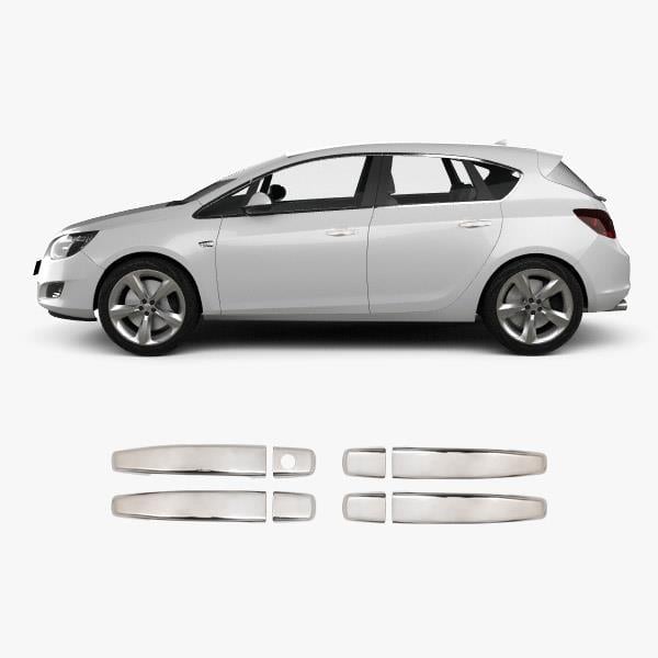 Opel Astra J (2010-2015) Stainless Steel Chrome Door Handle Covers - 4 Doors