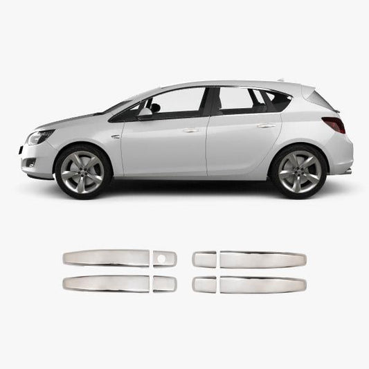 Opel Astra J (2010-2015) Stainless Steel Chrome Door Handle Covers - 4 Doors
