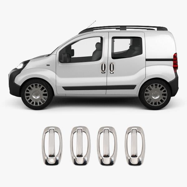 Opel Combo D (2011-2018) Stainless Steel Chrome Door Handle Covers - 4 Doors Set