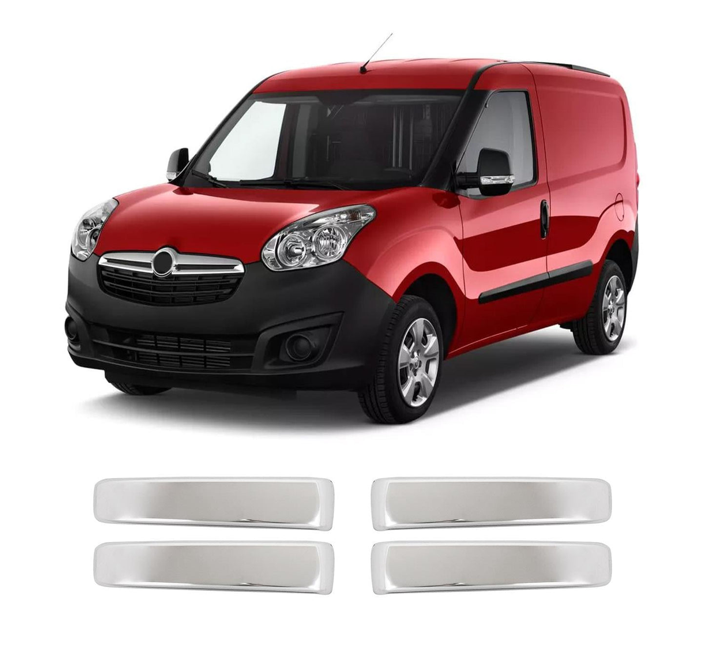 Opel Combo D (2011-2018) Stainless Steel Chrome Door Handle Covers - 4 Doors