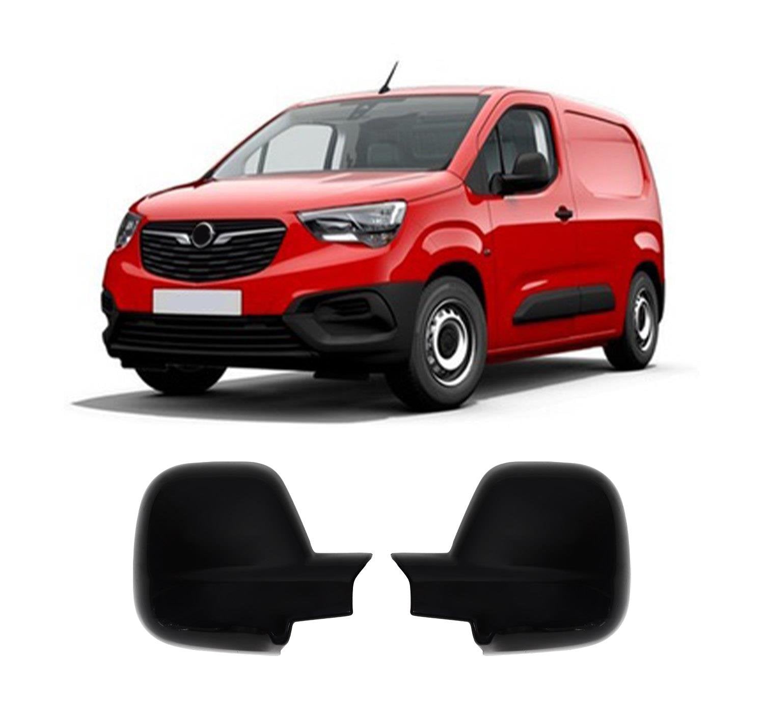 Opel Combo E 2019 ABS black mirror cover overlay