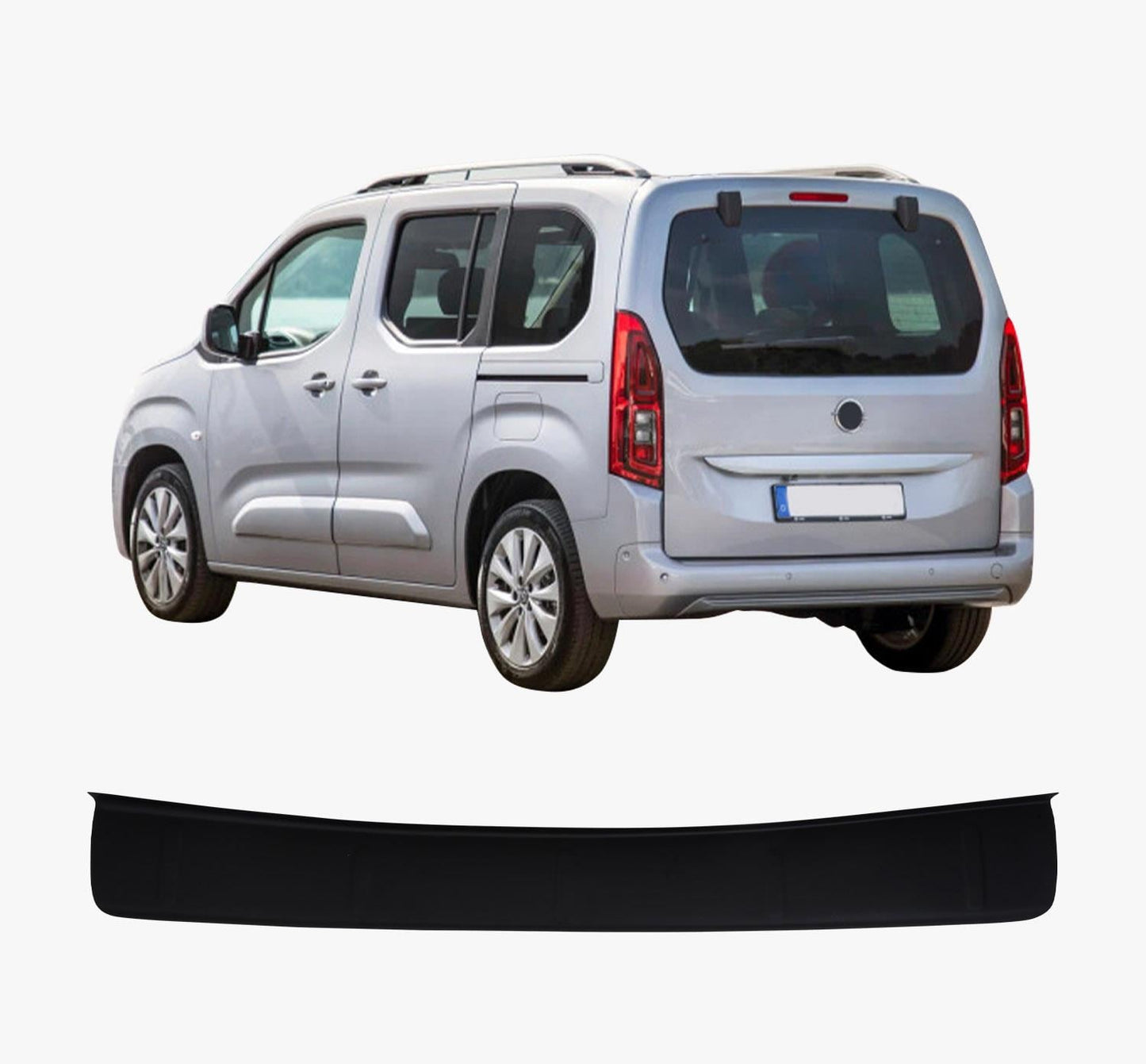 Opel Combo Life / Cargo Edition E (2018-Present) Heavy-Duty Wide ABS Rear Bumper Protector Guard
